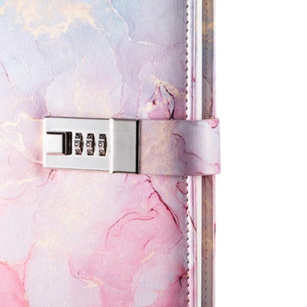 Diary with Lock, Personal PU Leather Notebook, Lockable Diary Boys Pink Pink