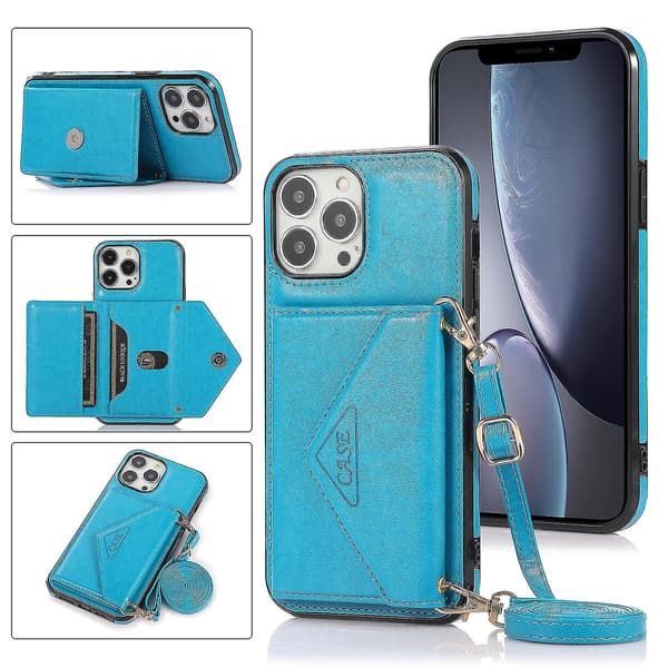 Tpu+pu-kotelo iPhone 13 Pro Maxille, sininen