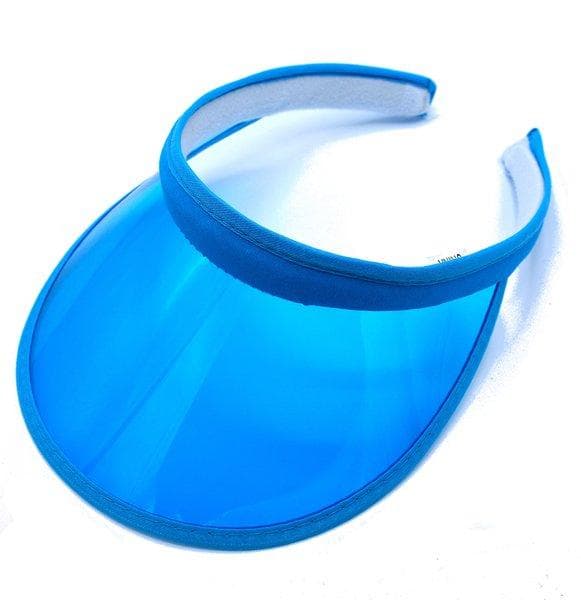 Visirhette - Transparent - Ulike farger Blå blue