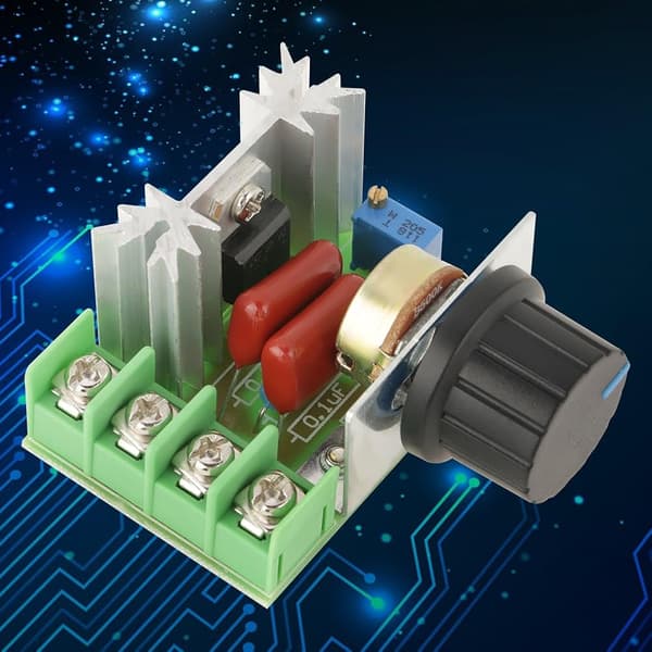 AC-motorhastighetsregulator Spenningsregulator LED-dimmere 2000W AC 50-220V 25A