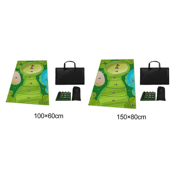 5-pack Putting Indoor Set Golf Training Aids, Golf Training Plastic Green green 100*60cm