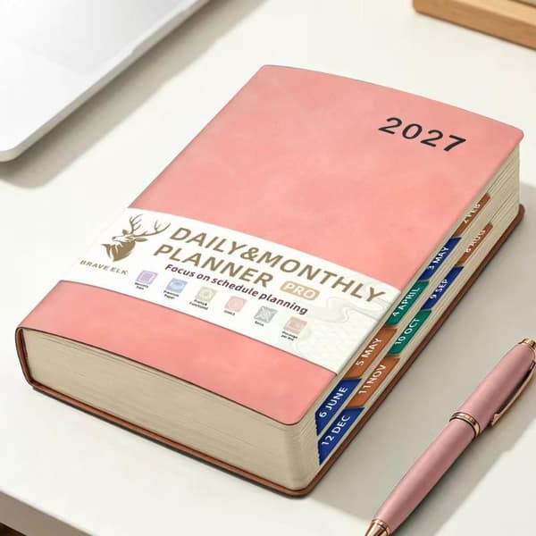 Engelsk 2027 Skema Planlægger Notesbog Effektivitet A5 Dagsorden Plan A4