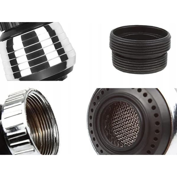 Two Adjustable Universal Faucet Aerators, Dual-Mode Kitchen Faucet Extender, Affordable Rotating Water-Saving Adapter, Complete Kit with In