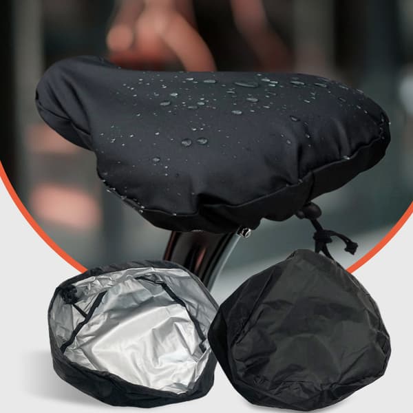 2-pack Waterproof Saddle Cover with Drawstring / Rain Cover for Bicycle Saddle Black Black Black 46