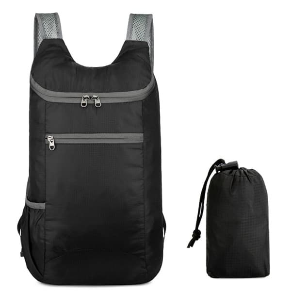 Foldable Ultralight Backpack for Outdoor Travel Black