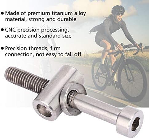 2 Pcs Bicycle Seatpost Screw Titanium Alloy Bike Saddle Fixed M5x40-Titanium