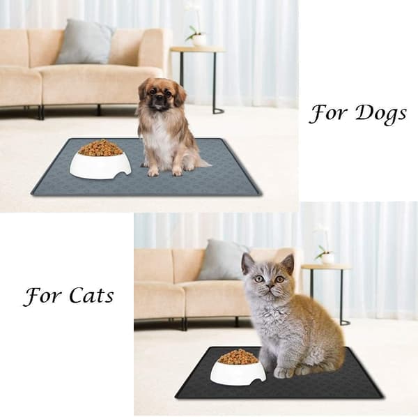Dog Bowl Mat, Approved Silicone Cat Feeding Mat, Waterproof