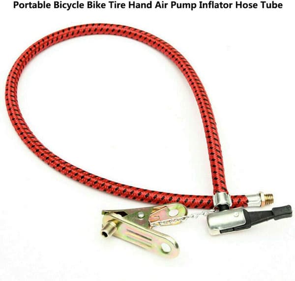 Handluftspumpslang, luftspumpslang med adapter, ersättningsslang för cykelpump, bärbart gummiverktyg 60 cm