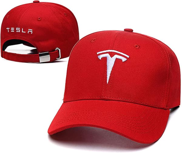 Fit Tesla keps med bil logotyp broderad herr dam justerbar basebollkeps Trucker