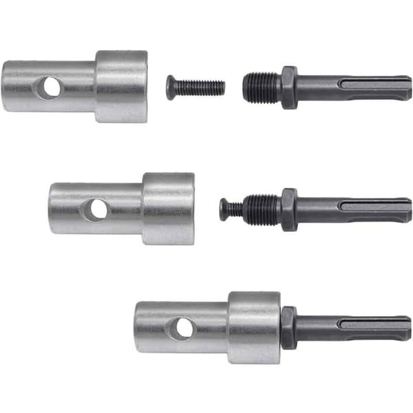 Garden Auger Electric Drill Adapter for Cordless and Drills, SDS Plus Keyless Threaded Chuck Round Shank Adapter Impact Driver