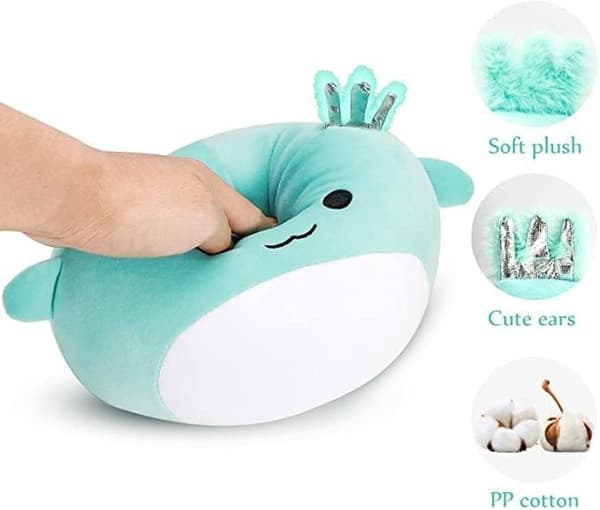 Soft Plush Axolotl Stuffed Animal 30 cm Blue