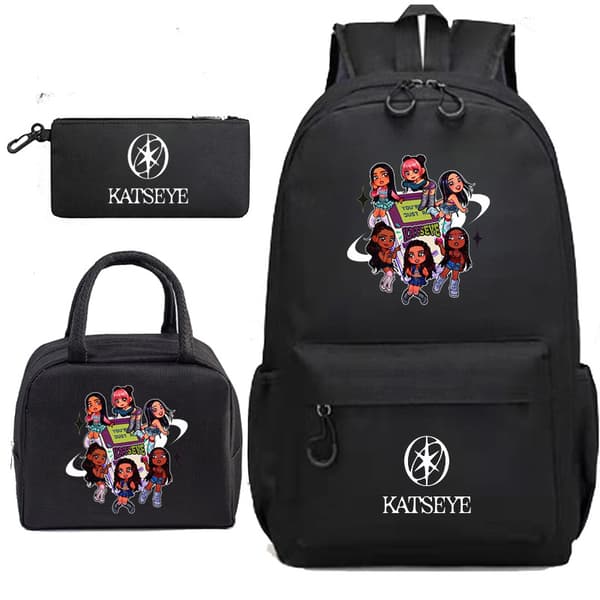 Katseye Backpack, Shoulder Bag, and Pencil Case for Junior and Senior High School Students (3-Piece) 2
