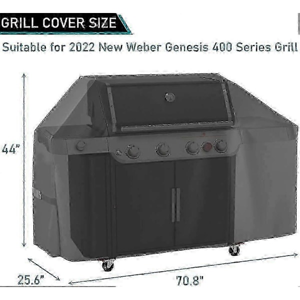 Grillovertræk til Weber Genesis 400-serien E-425s holdbart udendørs