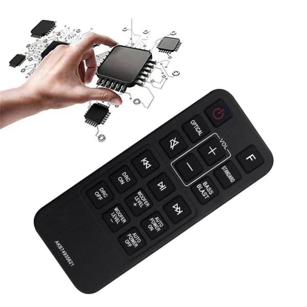 Replacement Remote Control Akb74935621 for Lg Soundbar Sj2.aeusllk Sj2.deusllk Black