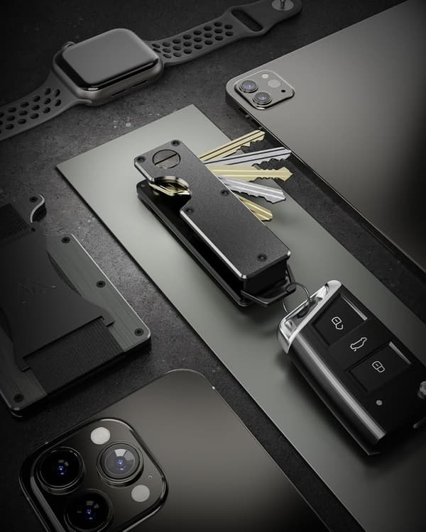 Key Organizer Compact Key Holder Metal Keychain Minimalist Key Case Key Holder for Keychain Secures 1-5 Keys