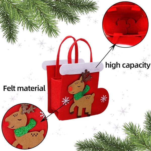 Christmas Candy Cookie Bag Christmas Gift Present - Snowman Vit white