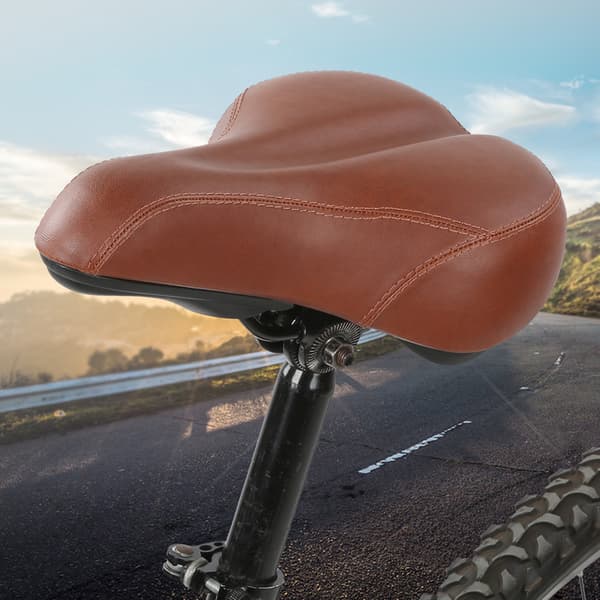 7010 PVC Leather Shock-Absorbing Bicycle Saddle Thickened Widened Cushion for Electric Bicycle