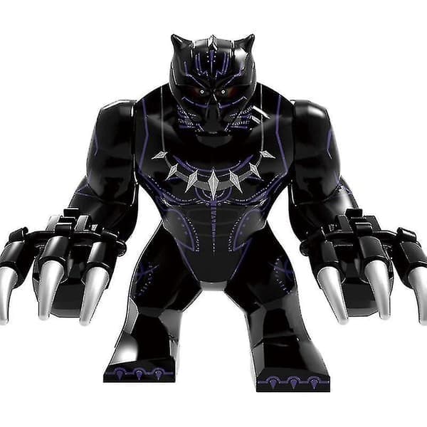 Superhelte byggeklodslegetøj, samlet byggeklodsfigurmodel Black Panther-200004890