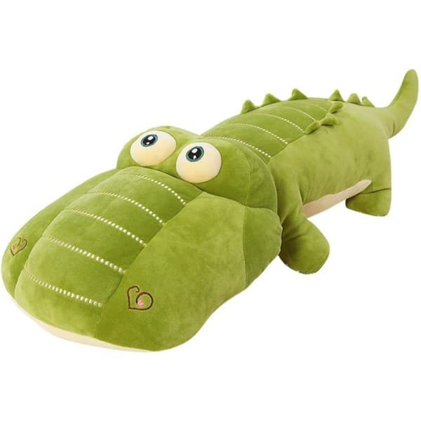 Tøjdyr krokodille 66 cm grøn stor, 66 cm