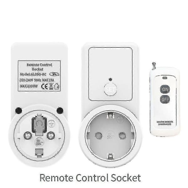 1-5x Trådløs Smart Fjernkontrollkontakt Uttak Strømuttak EU-plugg 1PC 1PC 1 remote control socket