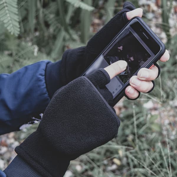 Fingerløse polarfleecehansker / vintervotter 2-i-1 M 69 M