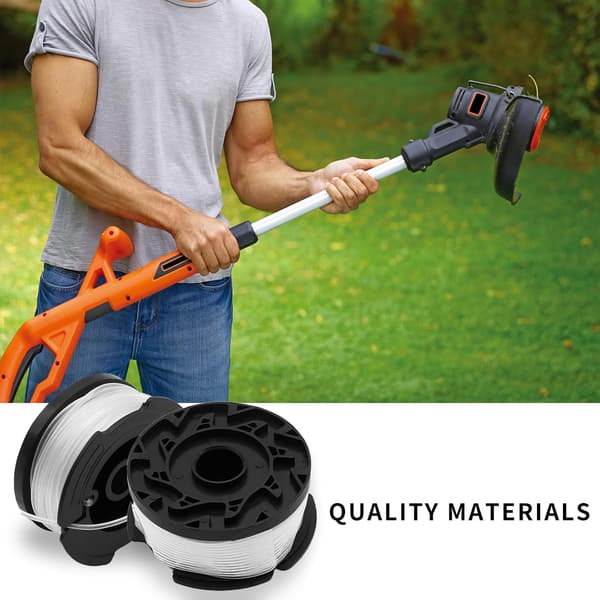 4-pack Trimmertrådsspole Kompatibel med Black Decker Grästrimmer Tråd A6481 A6485 Spole för Reflex Trimmer.