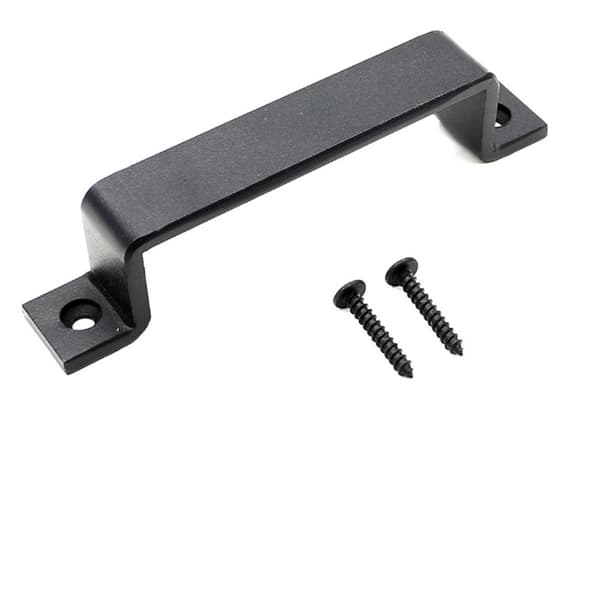 Solid Maple Black Sliding Door Handle Set of 4