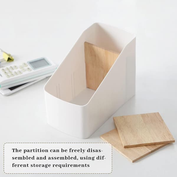 Remote Control Organizer with 4 Compartments, Removable Desktop Storage Box, Remote Control Holder