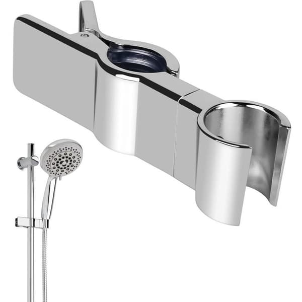 Dusjhodeholder, dusjstang, borefri dusjhodeholder, 45° justerbar dusjhodeklemme for badekar og baderom