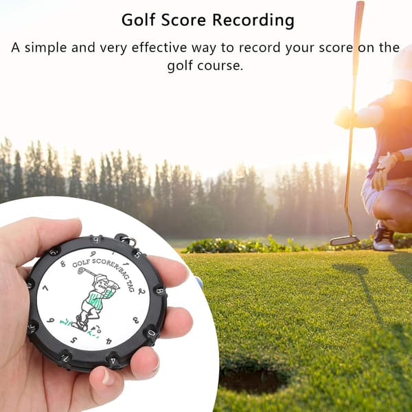Set of 2 Golf Score Counters Score Golf Counter Running Counter Durable Plastic Adjustable + Metal 18 Hole Golf Accessories