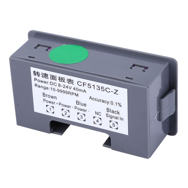 4-digit Green LED Tachometer RPM Speed Meter with NPN Hall Proximity Sensor
