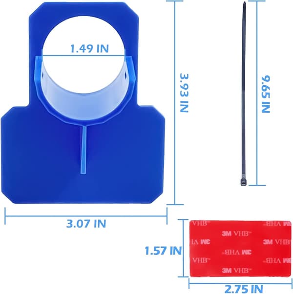 Sæt med 2 poolslangestøtter, pooladapter, blåt pooltilbehør, til poolslanger inden for 38 mm