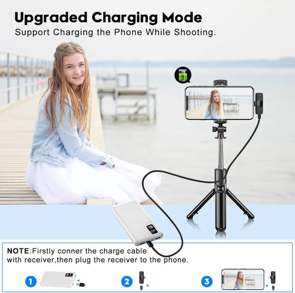 Trådløs myggemikrofon til iPhone, med miniklemme