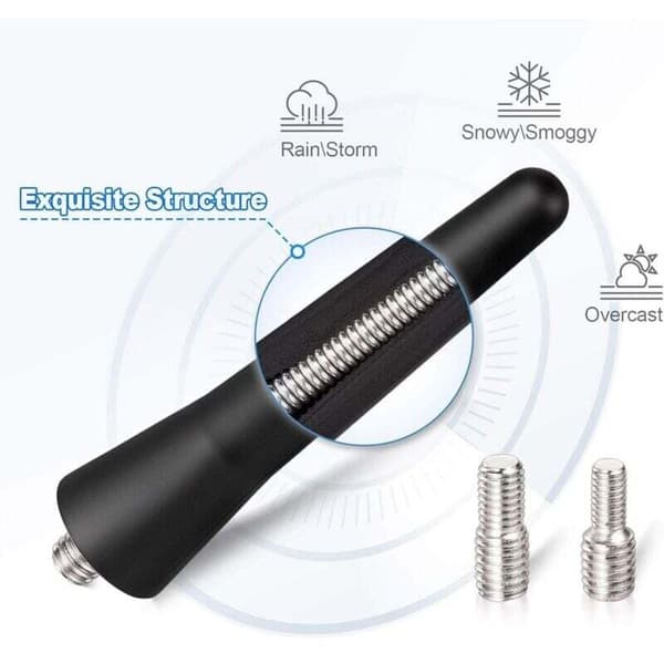 Car Antenna FM DAB Car Radio Antenna Mini Short with Powerful FM/AM/DAB Reception Function - 17.5 cm
