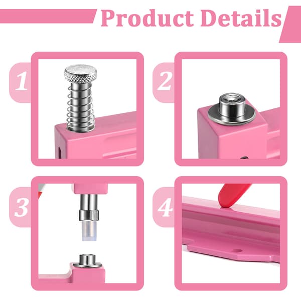 Pearl Machine Pearl Mounting Machine Pearl Mounting Tool 15 cm DIY Hand Tool Hand Press Tool For Attaching Pearl Buttons White