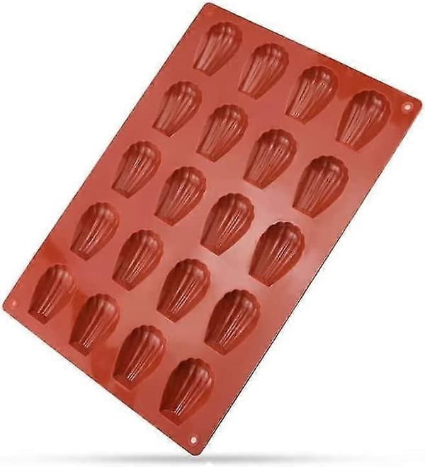Silikone Madeleineform, 20 Hulrum Madeleineform, Madeleine Bageform, Silikone Madeleineform