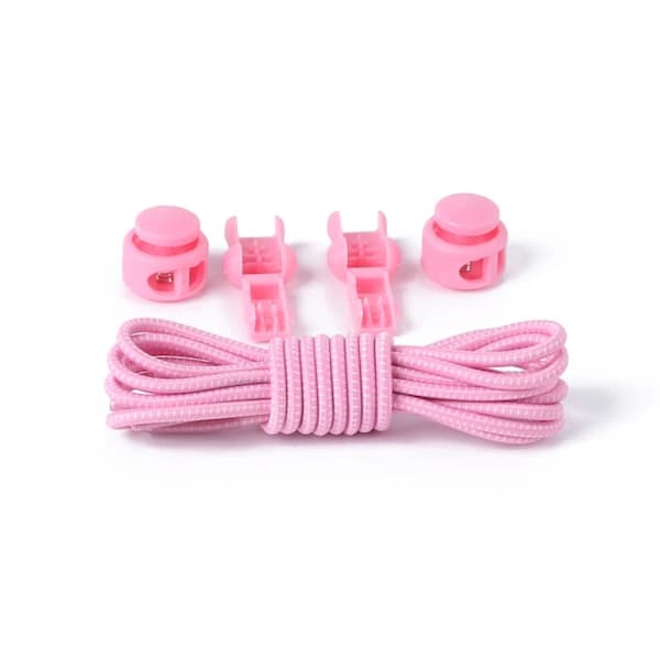 Elastiske snørebånd - Inkl. snørelås (Længde: 100cm) pink