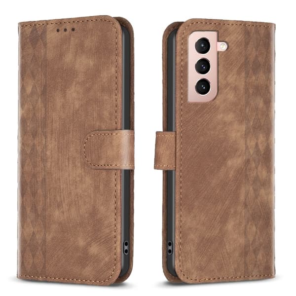 Samsung Galaxy S21 5G Etui i ternet præget læder brun