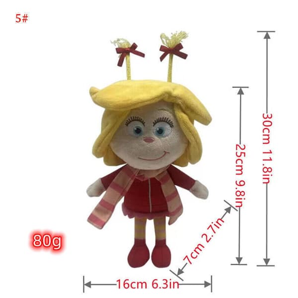 Blødt børnelegetøj julegave dukke fyldt blød Grinch-babylegetøj teddy