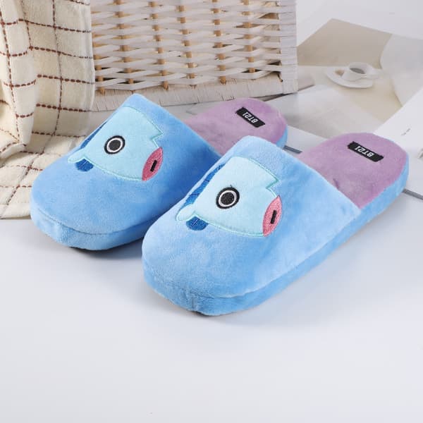 Kpop BTS BT21 Unisex varma tofflor med halkfri sula - ES Cooky
