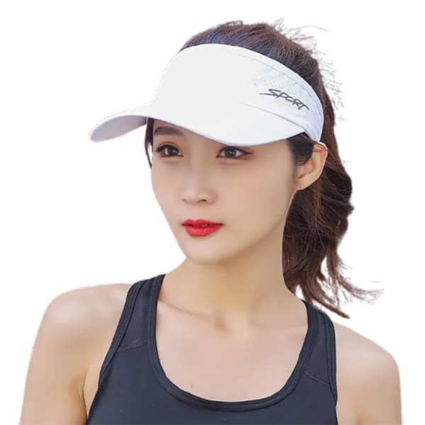 Sun Visor Hat for Golf, Baseball, Hiking & Outdoor Activities White White 55