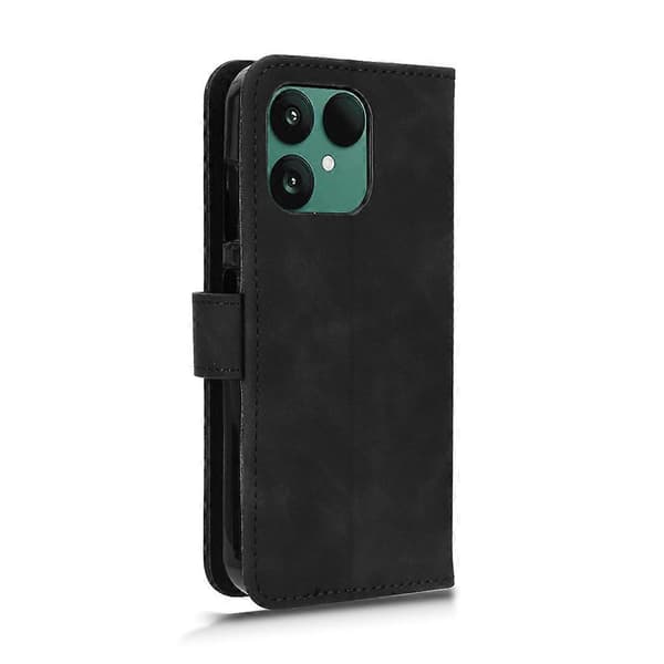 For Fairphone 6 Leather Case Skin Feel Anti-Fall Wallet Flip Phone Case Black