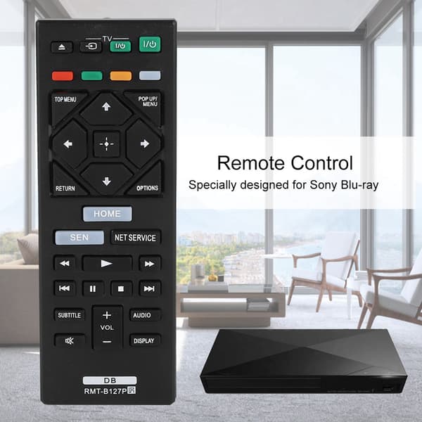 Remote Control for Sony Blu ray RMT-B127P/BDP S3200/BDP S4200/BDP S5200 Replacement