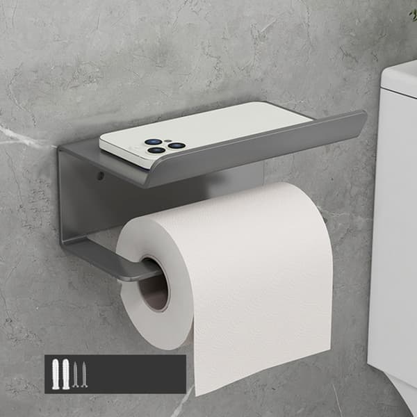 WC-paperiteline mobiilihyllyllä - Harmaa