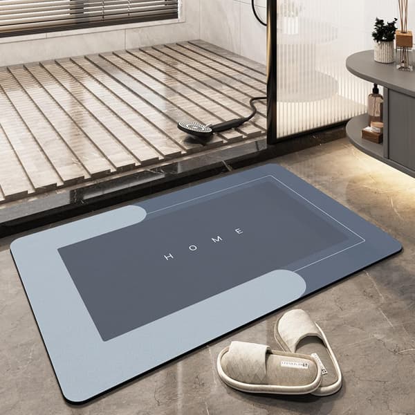 Superabsorbent Floor Mat, Quick-Drying Bathroom Mat, Simple Kitchen Door Mat, Machine Washable Large Living Room Mat (40 x 60 cm) Rectangle Blue