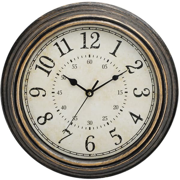 Vintage Quartz Wall Clock 30cm Silent Non-Ticking Large Numbers &