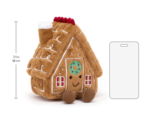 Jellycat 22 cm Amuseables Pepperkakehus kosedyr