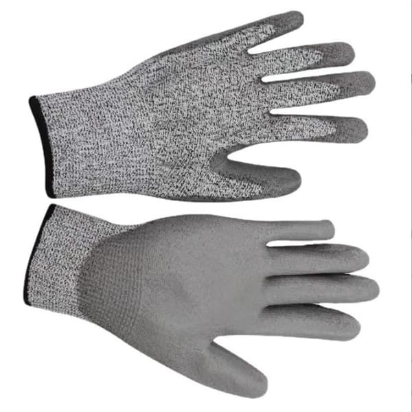 Cut Resistant Gloves Level 5, PU Coated Work Gloves, Protective Gloves, Size S Grey S Grey