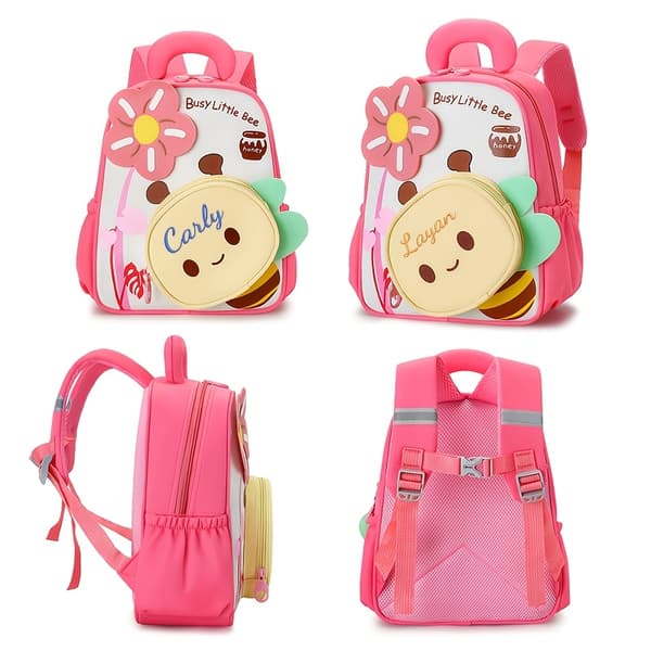 School bag, bee backpack, kindergarten backpack (Khaki)