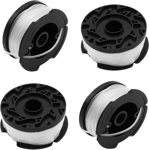 4-pack Trimmertrådsspole Kompatibel med Black Decker Grästrimmer Tråd A6481 A6485 Spole för Reflex Trimmer.